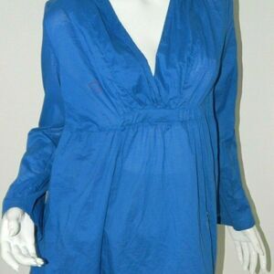 Seafolly Beach Shirt Cover Up Blue Oversized‎ Size 6 AU or 10 US